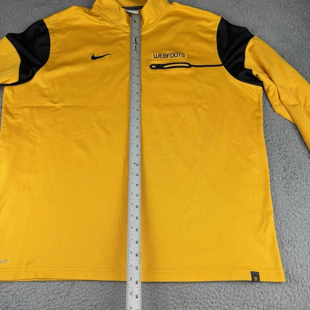 Oregon Webfoots 1/4‎ Zip Jacket Mens 2Xl Yellow Nike Dri Fit Ducks